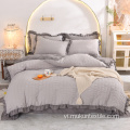 Thiết kế giường cưới 100% Cotton Seersucker Bộ đồ giường Set